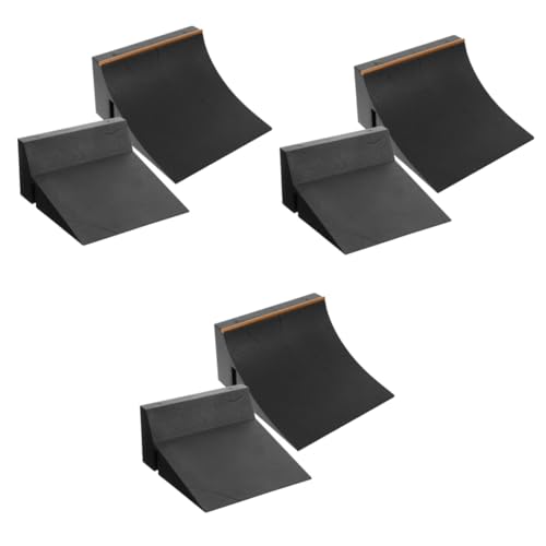 VICASKY 6 Stück Skateboard Veranstaltungsort Requisiten Finger Skateboard Leiste Finger Skateboard Schiene Skateboard Park Requisiten Finger Skateboard Deck Kinder Skateboard Park von VICASKY