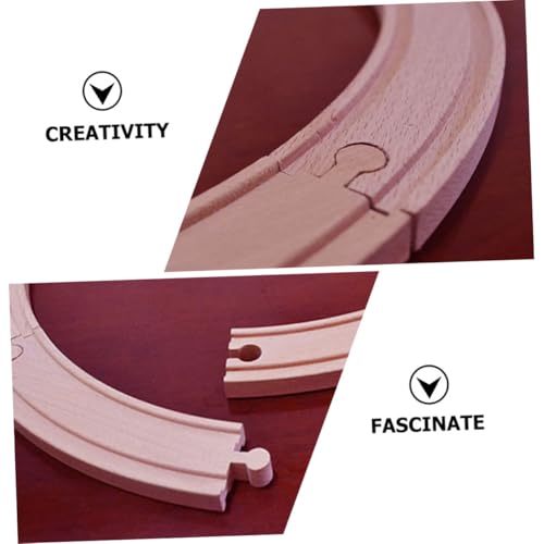 VICASKY 6 Stück Teiliges Holzeisenbahn zubehör Gebogene Schienen Spielzeugset Fördert Feinmotorik und Koordination für Jungen und Mädchen Geeignet für Vielseitiges VICASKY 6 Stück Teiliges Holzeisenbahn zubehör Gebogene Schienen Spielzeugset Fördert Feinmotorik und Koordination für Jungen und Mädchen Geeignet für Vielseitiges von VICASKY
