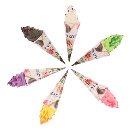 VICASKY 6 Stück Teiliges Künstliche Eiscreme Deko mit Kühlschrankmagneten Realistische Nachbildung Farbenfroh und Vielseitig für Fotorequisiten Schrank Ladendekoration VICASKY 6 Stück Teiliges Künstliche Eiscreme Deko mit Kühlschrankmagneten Realistische Nachbildung Farbenfroh und Vielseitig für Fotorequisiten Schrank Ladendekoration von VICASKY