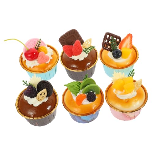 VICASKY 6 Stück Teiliges Realistische Kuchenmodelle aus Langlebigem PU Material Täuschend Echt Magnetisch als Dekoration für Küche Bäckerei Hochzeit und Fotografie Requisiten Geeignet VICASKY 6 Stück Teiliges Realistische Kuchenmodelle aus Langlebigem PU Material Täuschend Echt Magnetisch als Dekoration für Küche Bäckerei Hochzeit und Fotografie Requisiten Geeignet von VICASKY