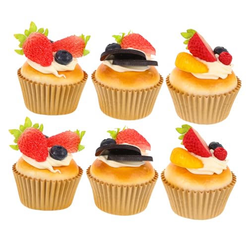 VICASKY 6 Stück Teiliges Realistische Künstliche Cupcake Deko aus Weichem PU Material Lebensnahe Tortendekoration für Fotografie Präsentation DIY Kunst Requisit für Zuhause und Events VICASKY 6 Stück Teiliges Realistische Künstliche Cupcake Deko aus Weichem PU Material Lebensnahe Tortendekoration für Fotografie Präsentation DIY Kunst Requisit für Zuhause und Events von VICASKY
