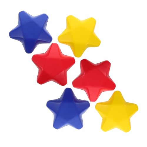 VICASKY 6 Stück Teiliges Stern Stressbälle aus PU Schaumstoff Bunte Antistress Squeeze Bälle für Erwachsene Lustiges Sensorisches für Büro Schule und Zuhause Gelb Rot Blau VICASKY 6 Stück Teiliges Stern Stressbälle aus PU Schaumstoff Bunte Antistress Squeeze Bälle für Erwachsene Lustiges Sensorisches für Büro Schule und Zuhause Gelb Rot Blau von VICASKY