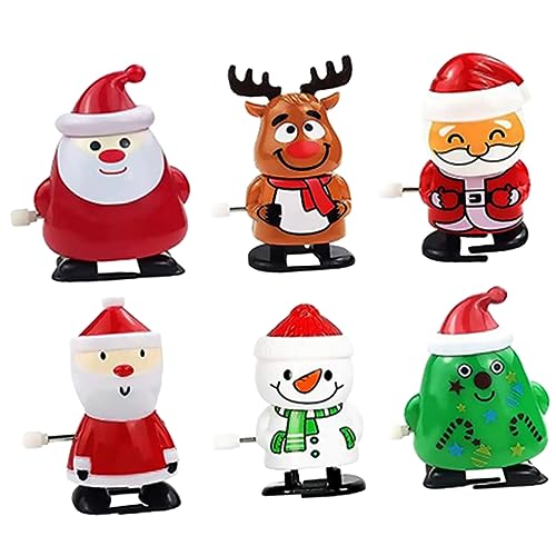 VICASKY 6-Pack Weihnachten Santa Claus Wind-up Spielzeug Kinder Uhrwerk Baubles Spielzeug Weihnachten von VICASKY