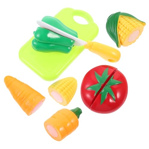 VICASKY 6 Teiliges Gemüsespielzeug Set Für Küchen Rollenspiel Zubehör Mit Schneidbaren Obst Und Gemü Pädagogisches Für Kleine Köche Ideal Für Fingerfood Und Kochspiele von VICASKY