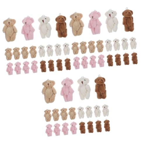 VICASKY 60 STK Mini-plüschbär Kleine Bärenpuppe Mini-plüschtiere Weicher Kleiner Bär Mini-kuschelbären Kleiner Bär Zum Basteln Mini-kuscheltiere Als Partygeschenke Mini-bär Pp Baumwolle von VICASKY