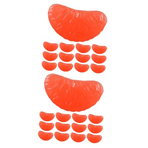 VICASKY 64 STK Grapefruit-Segment bastel Materialien gemüseausstecher Decorum Niedliche-Orangen- dekoring orangefarbene Verzierungen Reize Bastelbedarf Haarband-Dekor PVC rot von VICASKY