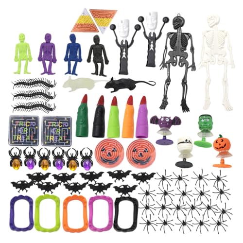 VICASKY 69 Stück Halloween Spielzeug Interessantes Kniffliges Spielzeug Kleines Halloween Spielzeug Kompaktes Streichspielzeug Tragbares Halloween Spielzeug Party Kinderspielzeug von VICASKY