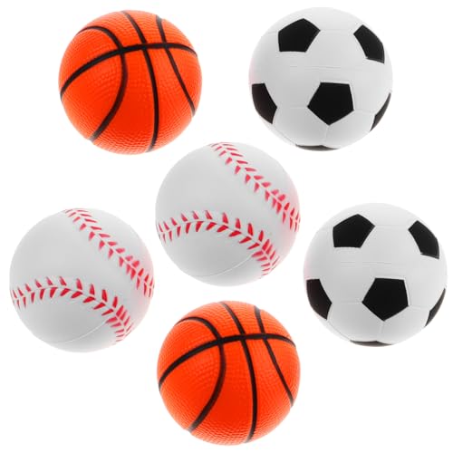 VICASKY Ball Für Kinder 6st Schaumstoff-stressball Lustiges Handspielzeug Stretch-Ball- Baseballhandschuh Zappeln Stress Entspannendes Stressabbaubälle Pu Fussball Schaumstoff von VICASKY