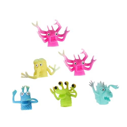 VICASKY Fingerpuppen Für Kinder 6er Set Lustige Fingerpuppen Für Handpuppen Aus Für Kreatives Und Beruhigung Ideales Für Kindergeburtstag Und Mitgebsel von VICASKY