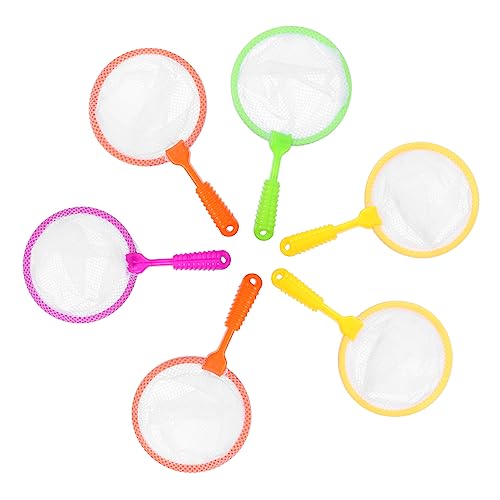 VICASKY 6st Angelspielzeug Duschnetz Für Kinder Spielzeug Für Kinder Spielzeug Für Die Babyparty Strandnetze Für Kinder Strandspielzeug Netzfische Fangen Fischernetz Für Kinder Plastik von VICASKY