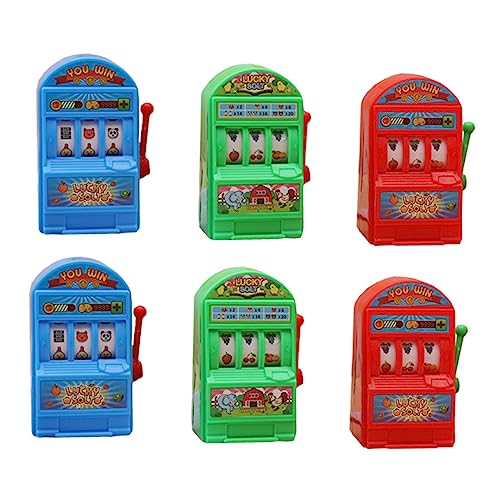 VICASKY 6st Lotteriemaschine Einarmiger Bandit Mini-Spielzeug Spielzeuge Mini Spiel Kinderaccessoire Lustiger Spielautomat Kinderzubehör Interaktives Kinderspielzeug Plastik von VICASKY