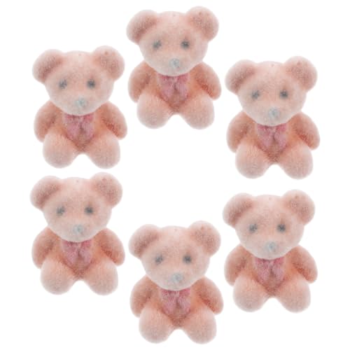 VICASKY Valentinstag Mini Bär Spielzeug 6pcs Beflockt Ausgestopften Bären Party Favor Für Hochzeit Baby-dusche Geburtstag von VICASKY