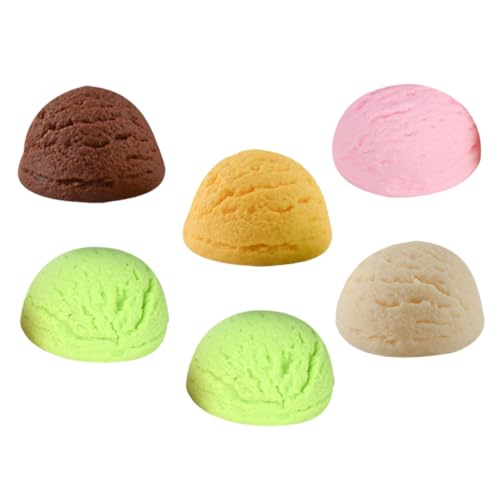 VICASKY 6st Modell Einer Eiskugel Party-Fake-eiskugeln Partygeschenk Künstliche Eiskugeln Simulation Eiskugeln Requisite EIS Spielzeug Realistische Eiskugeln Gefälschte Desserts PVC von VICASKY