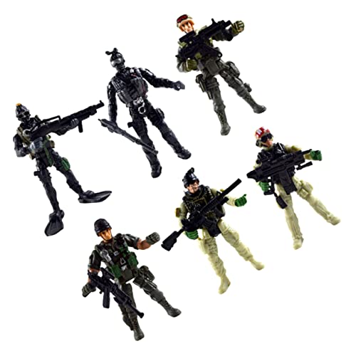 VICASKY 6st Modell Spezialeinheiten Mini Soldaten Spielset Spielzeug Für Spezialeinheiten Für Kinder Spielzeug Spezialeinheiten Militärischer Modellbausatz Junge Spielzeug Actionfiguren von VICASKY