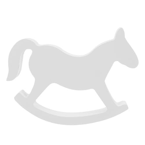 VICASKY 7 Stück Weißes Kleines Schaukelpferd aus Holz Dekoratives Kinderpferdespielzeug Handgefertigt als Hochzeitsdekoration für Kinderzimmer VICASKY 7 Stück Weißes Kleines Schaukelpferd aus Holz Dekoratives Kinderpferdespielzeug Handgefertigt als Hochzeitsdekoration für Kinderzimmer von VICASKY