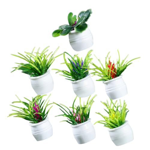 VICASKY 7 Teiliges Miniatur Bonsai Töpfe Set Für Puppenhaus Gefälschte Topfpflanzen Heimdekoration Perfektes Zubehör Für Miniatur Puppenhaus Und Für ädchen von VICASKY