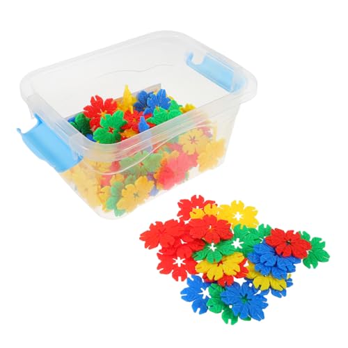 VICASKY 70-teiliges Set Bausteine ​​in Aufbewahrungsbox Kleine Bausteine Stammlernspielzeug Ineinandergreifende Scheiben Montessori Sinnesspielzeug Für Kleinkinder Plastik von VICASKY