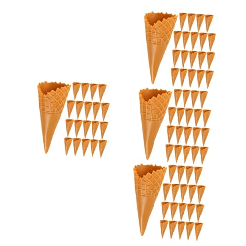 VICASKY 72 STK Simulationskegel fogelschreker mockin Ice Cream Cones EIS Spielzeug Creme Spielzeug-EIS Zapfen Lebensmittelspielzeug Bastelbedarf Handyhüllenanhänger selber Machen Reize PVC von VICASKY