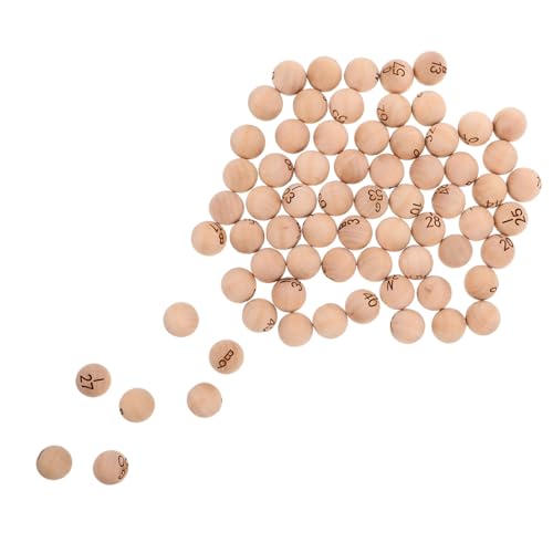 VICASKY 75 Stück Teiliges Set Holz Bingo Bälle aus Massivem Holz Nummerierte Spielkugeln für Raffles Familienfeiern und Teamspiele Langlebig Leicht und Tragbar für Innen und Außenbereiche VICASKY 75 Stück Teiliges Set Holz Bingo Bälle aus Massivem Holz Nummerierte Spielkugeln für Raffles Familienfeiern und Teamspiele Langlebig Leicht und Tragbar für Innen und Außenbereiche von VICASKY