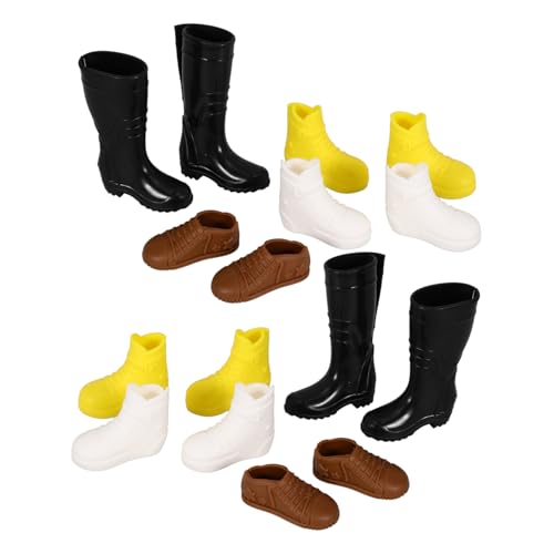 VICASKY 8 Paare Junge Puppenschuhe Winzige Schuhe Süße Puppenschuhe Miniatur-puppenstiefel Miniaturpuppenschuhe Mini-Turnschuhe Mini-fingerschuhe Puppen-Freizeitschuhe Mini-Schuhe Plastik von VICASKY