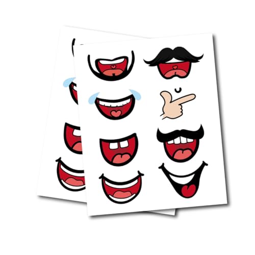 VICASKY 8 Packungen Lippen Aufkleber Selbstklebend Lippendesign Masken Dekoration Sticker Abziehbar Langlebig Für Saubere Glatte Oberflächen Geschenkidee Für Erwachsene Und Freunde VICASKY 8 Packungen Lippen Aufkleber Selbstklebend Lippendesign Masken Dekoration Sticker Abziehbar Langlebig Für Saubere Glatte Oberflächen Geschenkidee Für Erwachsene Und Freunde von VICASKY