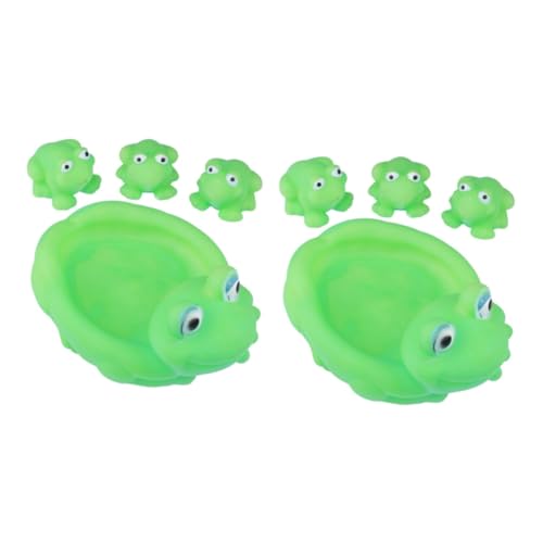 VICASKY 8 STK Badespielzeug Frosch Wasserspielzeug Badewanne Spielzeug Froschfamilie Badewannenspielzeug Schwimmendes Froschspielzeug Für Den Pool Badewannen-Enten Babywanne Vinyl von VICASKY