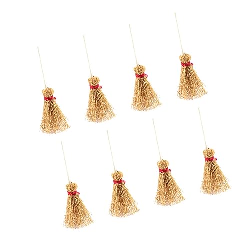 VICASKY Miniatur-Modell Miniatur-Puppe Miniatur-puppenhaus-möbel Mini-Besen- Mini-holzbesen-Ornament Puppenhaus-Besen-Set von VICASKY