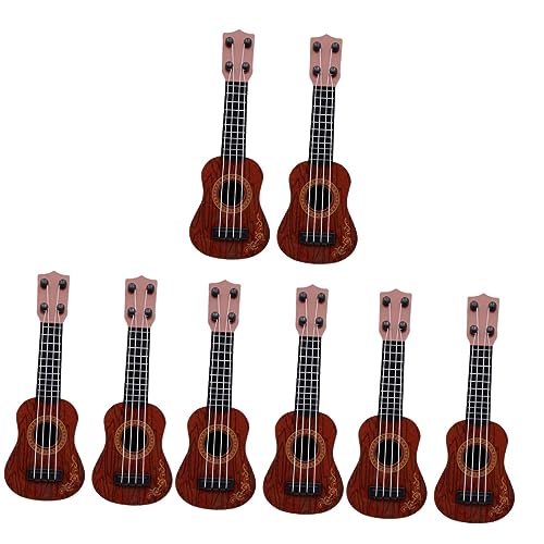 VICASKY 8 STK Mini-Ukulele Musikalisches Lernspielzeug für Kinder Mini-Spielzeug kinderinstrumente musikinstrumente für Kinder Jungs-Spielzeug Spielzeuge Gitarrenspielzeug für Kinder Brown von VICASKY