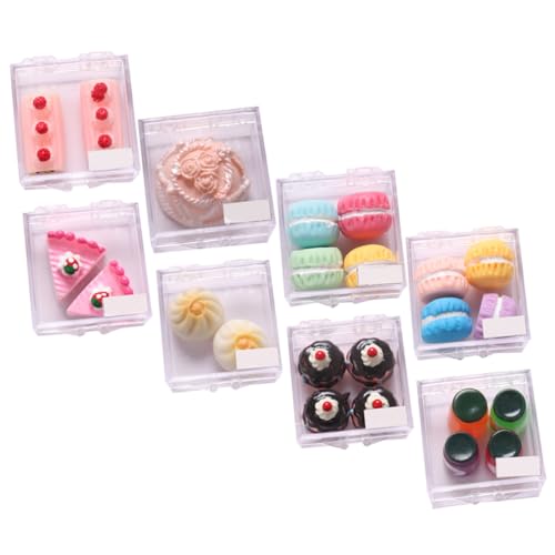VICASKY 8 Sätze Teiliges Mini Dessert Modell Set Realistische Miniatur Kuchen Brot und Donut Dekorationen Fein Verarbeitet Glatte Oberfläche Puppenhaus Küchenaccessoires Spiellebensmittel VICASKY 8 Sätze Teiliges Mini Dessert Modell Set Realistische Miniatur Kuchen Brot und Donut Dekorationen Fein Verarbeitet Glatte Oberfläche Puppenhaus Küchenaccessoires Spiellebensmittel von VICASKY