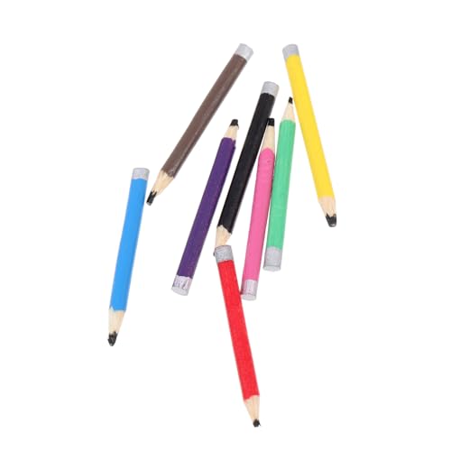 VICASKY 8 Stück Miniatur Buntstifte aus Holz Farbige Mini-Dekoration für Puppenhaus Kreative Micro-Landschaft Deko Sicher und Leicht für Mini Haus Handwerksfreude VICASKY 8 Stück Miniatur Buntstifte aus Holz Farbige Mini-Dekoration für Puppenhaus Kreative Micro-Landschaft Deko Sicher und Leicht für Mini Haus Handwerksfreude von VICASKY