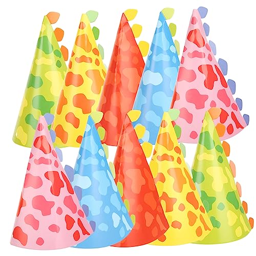 VICASKY 80 Stk Geburtstagshut Dinosaurier-hut Für Kinder Neugeborener Hut Buntstift Hut Dinosaurier-hüte Rosa Kegelhut Kronenhut Zum Ersten Geburtstag Kindergeburtstag Partyhut Papier von VICASKY