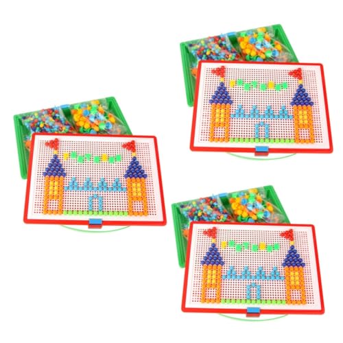 VICASKY 888 STK Nagelspielzeug Pilz ablagekörbe kühlkorb einkaufskorb Storage Baskets Aufbewahrungskorb caakg Spielzeuge Spielzeug mit Buchstaben Puzzle-Spielzeug Mosaik-Pegboard-Spielzeug von VICASKY