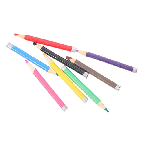 VICASKY 8St Mini Bleistift kleinigkeiten Colored Pencils Miniatur stationär Zubehör für die Puppenhausschule Bunte Bleistiftmodelle Mini-Hausbleistift aus Holz hölzern Colorful von VICASKY