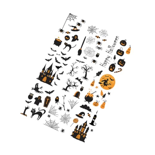 VICASKY 9 Blatt Halloween Computeraufkleber Dekor Sammelalben Dekorieren Scrapbooking Sammelalbum Horroraufkleber Sammelalbumverzierungen Sammelalbumaufkleber PVC von VICASKY