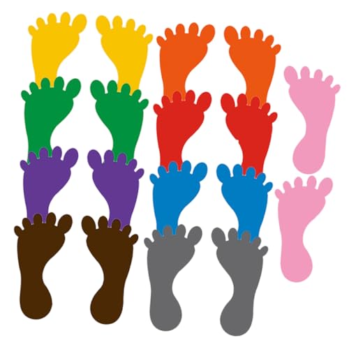 VICASKY 9 Paare Bunte Fußabdruck Aufkleber PVC Fußboden Dekoration Wasserfest Rutschhemmend Kindergarten Boden Sticker für Spielerische Raumgestaltung Zufällige Farbe Zufällige Farbe VICASKY 9 Paare Bunte Fußabdruck Aufkleber PVC Fußboden Dekoration Wasserfest Rutschhemmend Kindergarten Boden Sticker für Spielerische Raumgestaltung Zufällige Farbe Zufällige Farbe von VICASKY