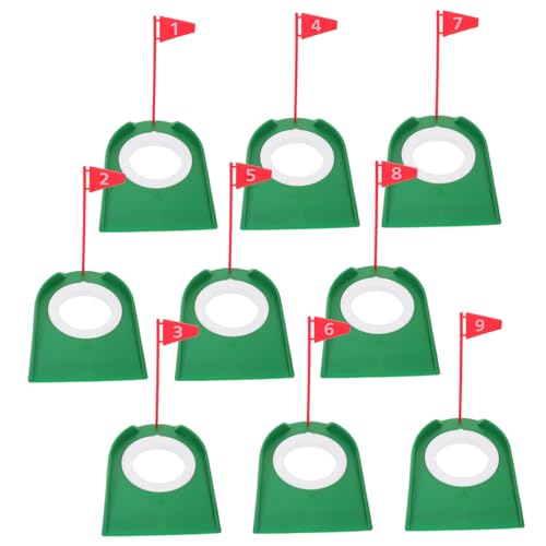 VICASKY 9 Stück Golfputter Golf-trainingsmatte Schwimmbad Spiel Tasse Setzen Golfclubs Ball Klebriges Golf Vatertagsgolf Reinigung Der Golf-wasserbürste Golfbürste Golfausrüstung Abs Rot von VICASKY