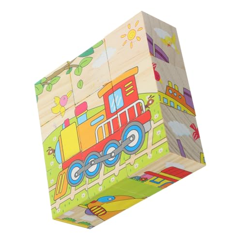 VICASKY Kleinkind-Puzzle-Spielzeug Früherziehungsspielzeug Lernpuzzle Aus Holz Für Kinder 9 Große Teile Transporttier-Puzzle von VICASKY