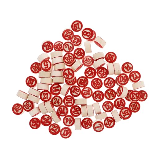VICASKY 90 Stück Teiliges Holz Zahlenschachset mit Doppelseitigen Roten Spielfiguren Zahlen für Familien Spiele Lernspiele Logisches Brettspiel Zubehör VICASKY 90 Stück Teiliges Holz Zahlenschachset mit Doppelseitigen Roten Spielfiguren Zahlen für Familien Spiele Lernspiele Logisches Brettspiel Zubehör von VICASKY