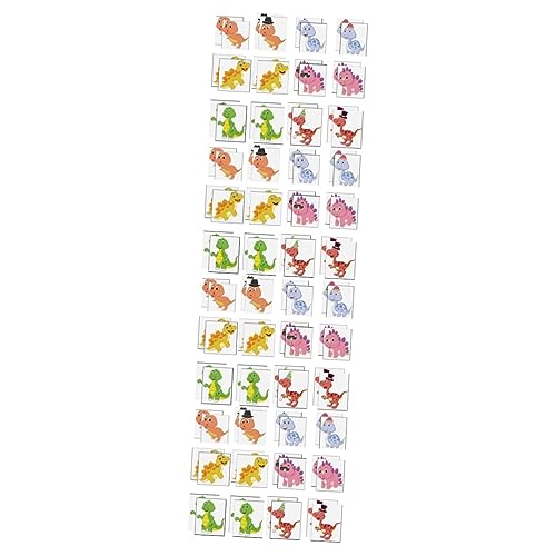 VICASKY 96 Blatt Dinosaurier-puzzle-Aufkleber Dekorative Puzzle-Aufkleber Aufkleber-puzzle Lustiger Puzzle-Aufkleber Laptop-Aufkleber Rätsel Niedlich Schmücken Kind Kupferplattenaufkleber von VICASKY