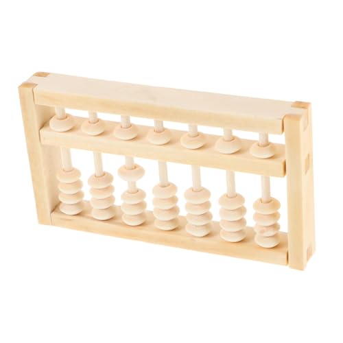 VICASKY Abakus aus Holz holzspielzeug Abacus Abacus-Fotografie Holz Requisiten Zählspielzeug Zähler für Mathe Soroban-Perlen-Abakus Abakus mit Holzrahmen Kleiner Abakus Khaki von VICASKY