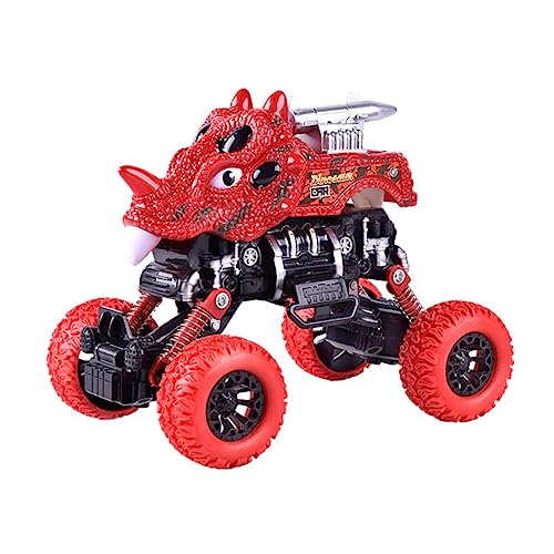 VICASKY Auto zurückziehen interaktives puppenwagen Tier Toys Cars Random Style Toy Push-and-Go- Rückzugsfahrzeug Dinosaurier-Rückziehauto Plastik rot von VICASKY