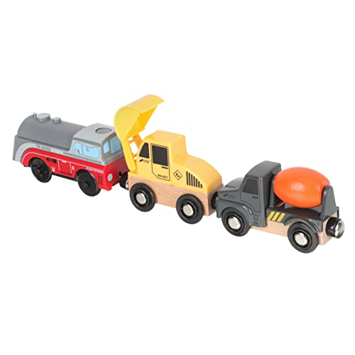 VICASKY Kinder Konstruktionsspielzeug Auto Garage Kinder 1 Set Elektrischer Bauzug Mit Rettungsfahrzeug Für Baustellen Szenarien Robustes Lernspielzeug Für Kompatibel Mit Holzeisenbahn Und Zügen von VICASKY