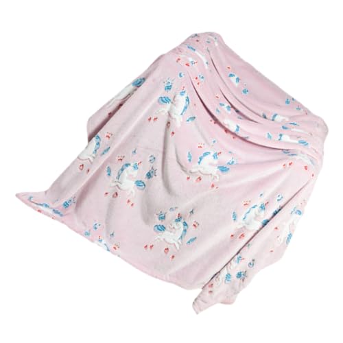 VICASKY Babydecke Für Mädchen Cartoon Säuglingsdecke Badetuch Gemütliche Decke Kinderdecke Babydecke Kinderdecke Entzückende Babydecke Säuglingssack Flanell Rosa von VICASKY