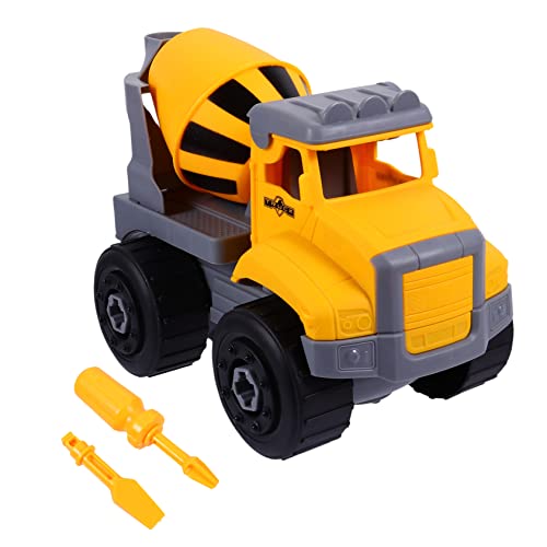 VICASKY Baufahrzeug Fahrzeug Auto LKW-Modell Ingenieur-LKW- Abnehmbares LKW- BAU Spielzeugauto Kinderautospielzeug Lernspielzeug Für Abs Yellow von VICASKY