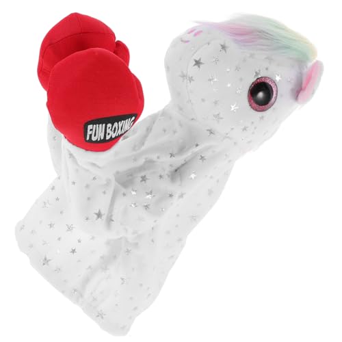 VICASKY Box-Einhorn Spielzeug Stofftier Handpuppe Kleine Handpuppe Ausgestopfte Handpuppe Tierisches Plüschtier Tierpuppe Interaktive Handpuppe Plüschtier-handpuppen Süße Handpuppe Plastik von VICASKY