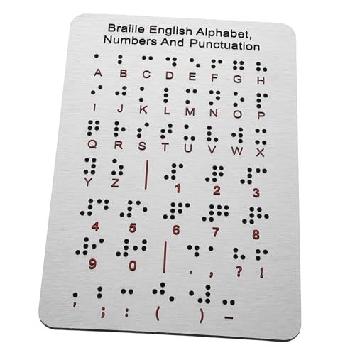 VICASKY Braille Mit Blinden Kindern – Ressourcen – Taktile Braille-lerntafel Für Den Unterricht von VICASKY