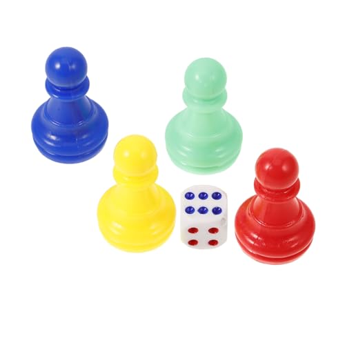 VICASKY Brettspiel-Schachspiel Partyspiele Spielfiguren magnetisches Reiseschach Würfel für das Klassenzimmer Spielmarken Farbwürfel Faltbrett Schachfiguren leeres Brettspiel Plastik von VICASKY