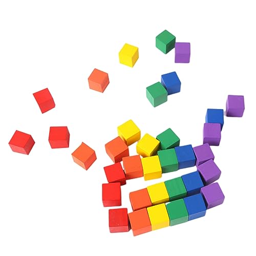 VICASKY Bunte Holzbausteine Kleine Würfel Für DIY Bausteine Aus Für Kreative Bauprojekte Und Lernspiele Ideal Für Kleinkinder Und Vorschulkinder von VICASKY