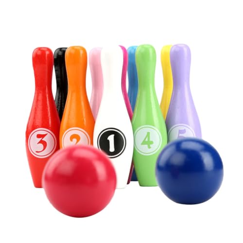 VICASKY Buntes Bowling Spielset Für Interaktives Bowling Spiel Für Drinnen Und Draußen Farbenfrohes Bowling Mit Zahlen Für Eltern Und Perfekt Für Zuhause Und Schule von VICASKY