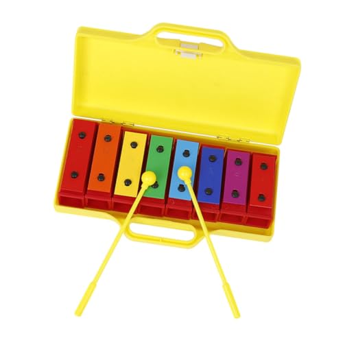 VICASKY Buntes Handklangspielzeug mit Tragbarem Koffer Musikalisches Schlaginstrument für Kleinkinder zur Farberkennung Fingerfertigkeit und Musikalischen Früherziehung VICASKY Buntes Handklangspielzeug mit Tragbarem Koffer Musikalisches Schlaginstrument für Kleinkinder zur Farberkennung Fingerfertigkeit und Musikalischen Früherziehung von VICASKY